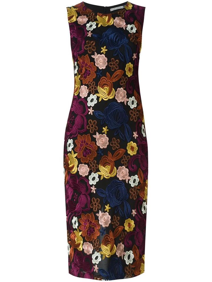 Alice+olivia Floral Embroidered Tube Dress