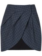 Lilly Sarti - Checked Skirt - Women - Cotton - 36, Black, Cotton