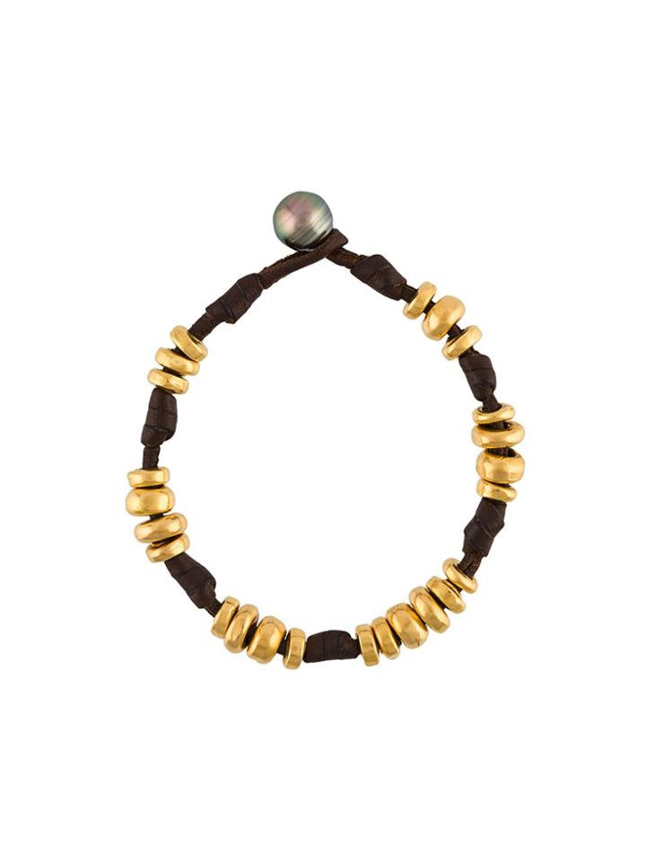 Mignot St Barth 'donut' Bead Bracelet - Brown