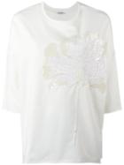 P.a.r.o.s.h. Groflor Sweatshirt, Women's, White, Cotton/elastodiene/pvc/sequin