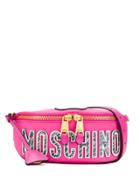 Moschino Teddy Bear Brushstroke Belt Bag - Pink