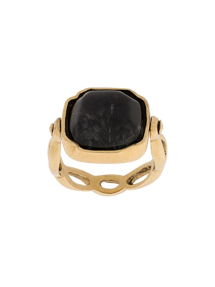 Goossens Square Cabochons Ring - Gold