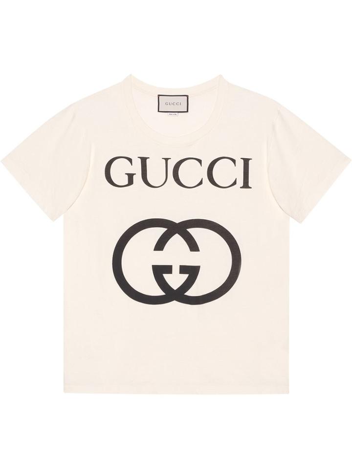 Gucci Oversize T-shirt With Interlocking G - White