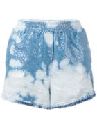8pm Sequin Tie-dye Shorts, Women's, Size: Xs, Blue, Cotton/sequin