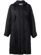 Katharine Hamnett Hooded Parka, Women's, Size: Small, Black, Silk