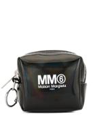 Mm6 Maison Margiela Logo Zipped Pouch - Black