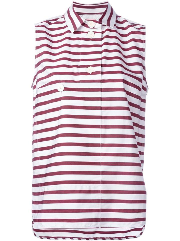 Marni Striped Shirt, Women's, Size: 40, White, Cotton