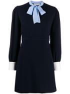 Sandro Paris A-line Bow Dress - Blue
