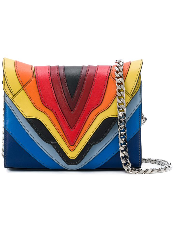 Elena Ghisellini Layered Panel Flap Handbag - Multicolour