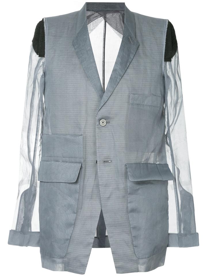 Rick Owens Deconstructed Blazer - Grey