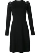 Proenza Schouler Lace Up Long Sleeve Dress - Black