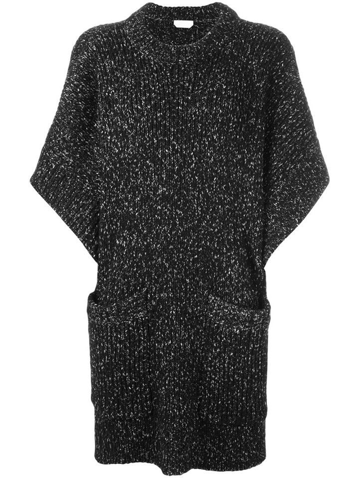 See By Chloé Oversized Marled Jumper, Women's, Size: Small, Black, Cotton/acrylic/nylon/wool