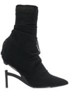 Unravel Project Tulle Layered Ankle Boots - Black
