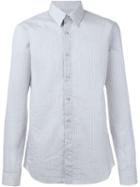 Jil Sander Striped Shirt, Men's, Size: 42, Grey, Cotton/polyamide/polyester