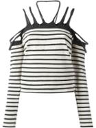 Jean Paul Gaultier Vintage Striped Off The Shoulder Top