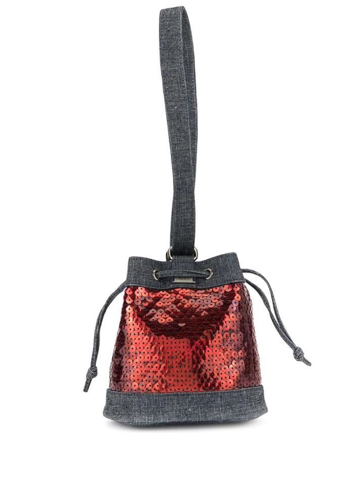 Chanel Pre-owned Chanel Drawstring Mini Hand Bag - Blue