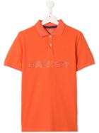 Hackett Kids Teen Stitch Detail Logo Polo Shirt - Orange