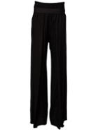 Ann Demeulemeester Front Slit Palazzo Trousers, Women's, Size: 38, Black, Viscose