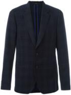 Paul Smith Plaid Blazer, Men's, Size: 54, Blue, Cupro/wool