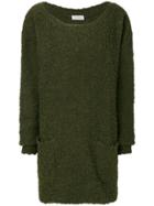 Faith Connexion Oversized Sweater With Pockets - Green
