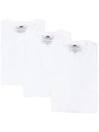 Cédric Charlier Three-pack Patch Pocket T-shirts - White