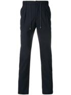 Barba Drawstring Straight-leg Trousers - Blue