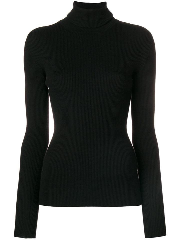 Dolce & Gabbana Ribbed Turtleneck Jumper - Black