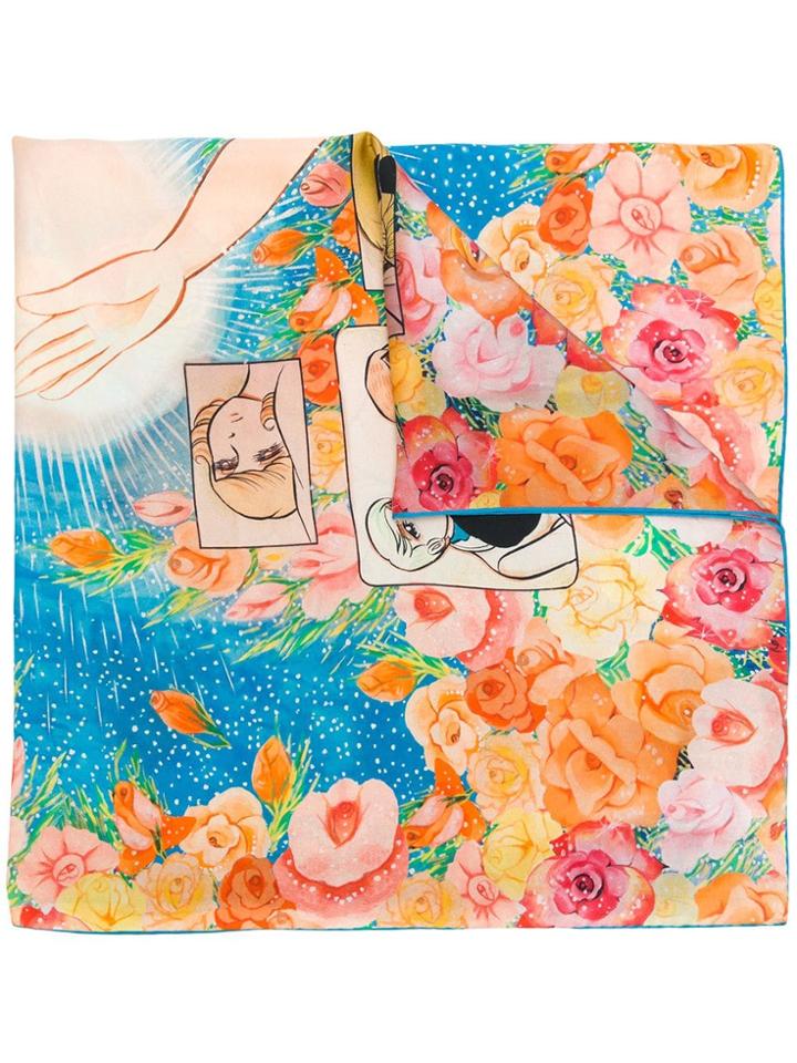 Gucci Viva! Volleyball Print Scarf - Yellow & Orange
