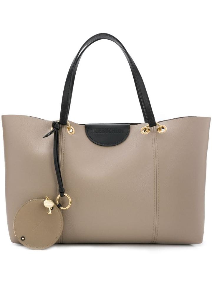 See By Chloé Large Marty Tote Bag - Grey