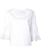 See By Chloé Embroidered-sleeve T-shirt - White