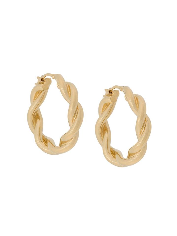 Jw Anderson Gold Twisted Hoop Earrings