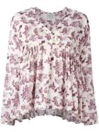 Forte Forte Floral Print V-neck Blouse