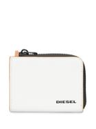 Diesel Logo Side Zipped Wallet - White