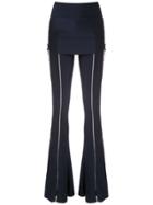Andrea Bogosian Cut Out Flared Trousers - Blue