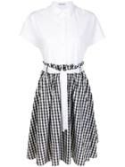 Peter Taylor Vichy Print A-line Dress - White