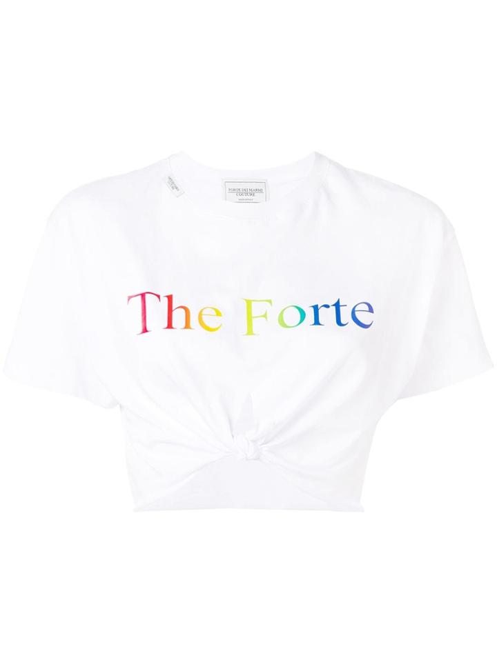 Forte Dei Marmi Couture Front Knot T-shirt - White