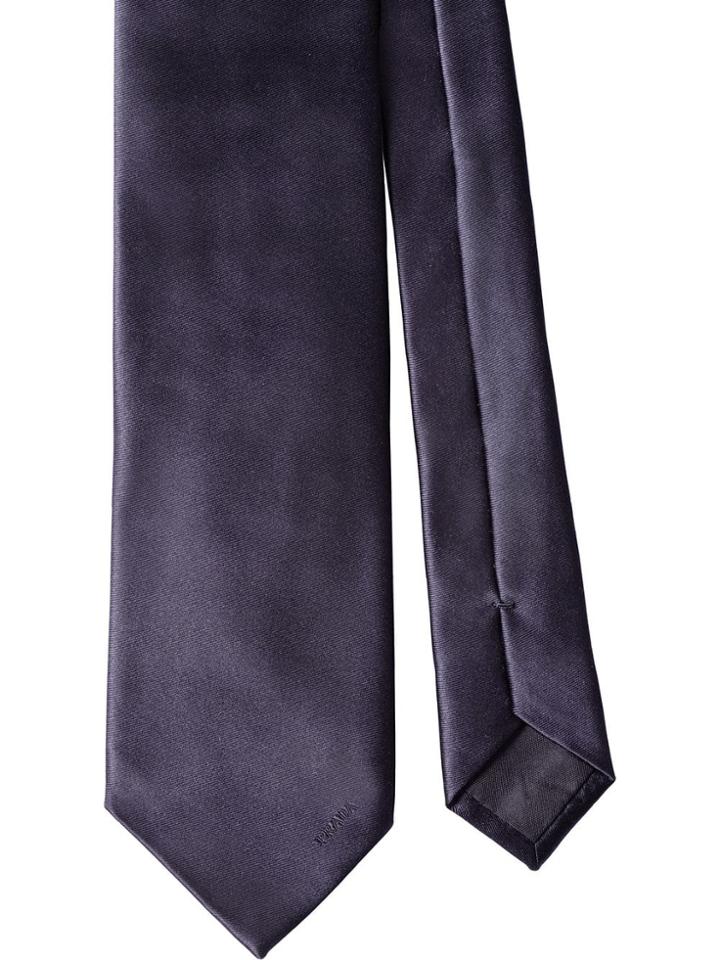 Prada Classic Satin Tie - Blue