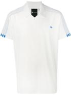 Adidas Originals By Alexander Wang - Velour Logo Polo Shirt - Unisex - Cotton/polyester - M, White, Cotton/polyester