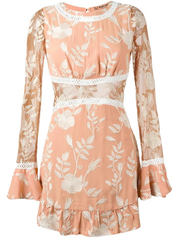 For Love And Lemons Ruffled Hem Dress