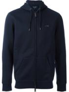 Armani Jeans Zipped Hoodie, Men's, Size: Large, Blue, Polyester/cotton