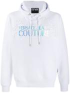 Versace Jeans Couture Metallic Logo Hoodie - White