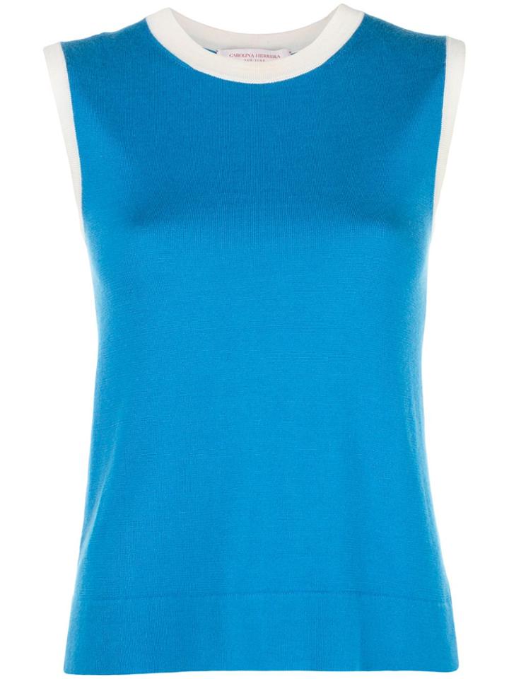 Carolina Herrera Two-tone Top - Blue