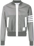 Thom Browne 4-bar Stripe Lightweight Ripstop Bomber - Grey
