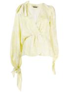 Hellessy Printed Asymmetric Wrap Top - Yellow