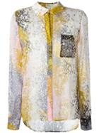 Diane Von Furstenberg Abstract Print Shirt, Women's, Size: 4, Silk