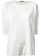 Nehera Wide Fit Fine Knit Top, Women's, Size: Xs, White, Virgin Wool