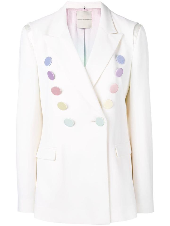Marco De Vincenzo Embellished Tailored Blazer - White