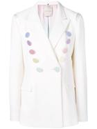 Marco De Vincenzo Embellished Tailored Blazer - White