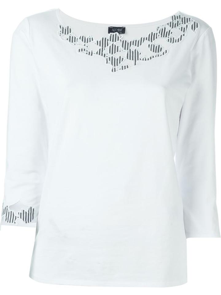 Armani Jeans Embroidered Detail T-shirt