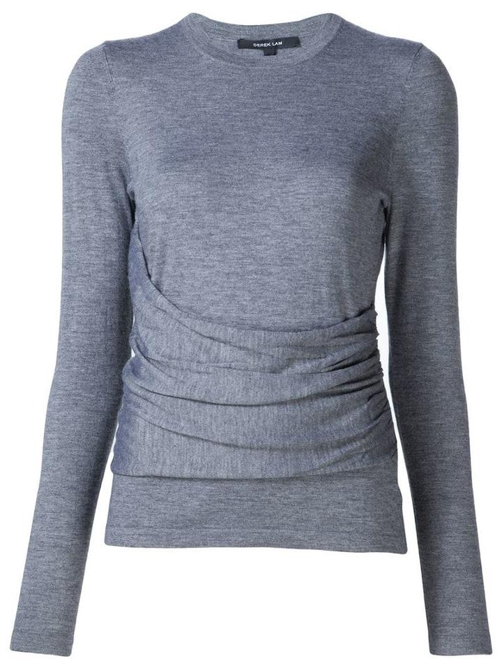 Derek Lam Sasha Long Sleeve Top - Grey